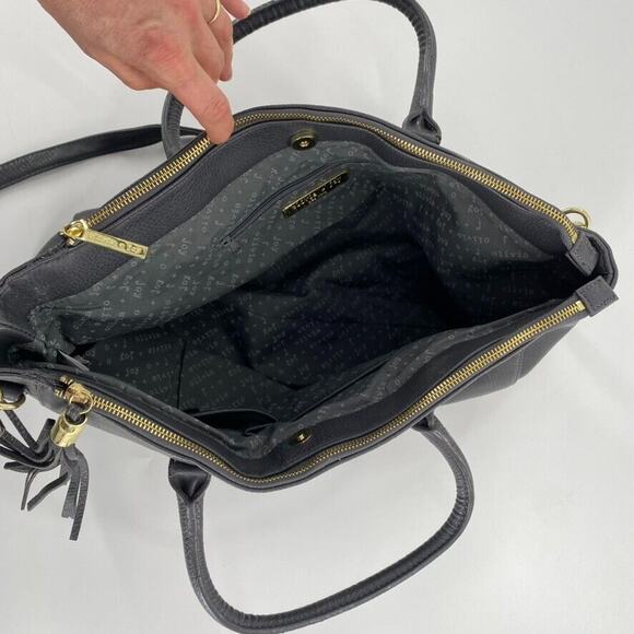 Olivia + Joy New York Womens Leather Shoulder Bag Blue Handle‎ Adjustable Strap - Picture 9 of 12